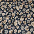 Elegant Navy Floral Viscose Fabric - 110 cm Wide-D19412 Regal Fabrics