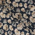Elegant Navy Floral Viscose Fabric - 110 cm Wide-D19412 Regal Fabrics