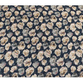 Elegant Navy Floral Viscose Fabric - 110 cm Wide-D19412 Regal Fabrics