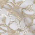 Elegant White Silk Chiffon Fabric with Metallic Lurex, 110 cm Wide, South Korean Design-D19575