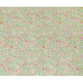 Pastel Green Floral Synthetic Organza Fabric - 110 cm Width, Made in India-D19630 Regal Fabrics