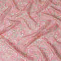 قماش أورجانزا صناعي زهري وردي - عرض 110 سم، صنع في الهند-D19632