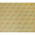 قماش أورجانزا صناعي مزين بالزهور باللونين الأصفر والبرتقالي - عرض 110 سم، صنع في الهند-D19644