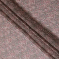 Dusty Rose and Pink Floral Synthetic Organza Fabric - 110 cm Width, Made in India-D19649 Regal Fabrics