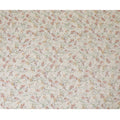 Ivory and Peach Floral Synthetic Organza Fabric - 110 cm Width, Made in India-D19654