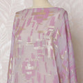 Elegant Lavender Pink French (Fransawi) Somali Dirac Silk Chiffon Fabric with Metallic Lurex, 140 cm Width-D19689 Regal Fabrics