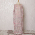 Elegant Blush Pink Floral French Silk Chiffon Fabric with Metallic Lurex, 140 cm Width-D19694 Regal Fabrics