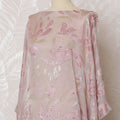 Elegant Blush Pink Floral French Silk Chiffon Fabric with Metallic Lurex, 140 cm Width-D19694 Regal Fabrics