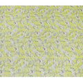 Vibrant Lime Green Synthetic Organza Fabric with Delicate Floral Design, 110 cm Width-D19699
