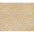 Sunny Yellow Synthetic Organza Fabric with Delicate Floral Design, 110 cm Width-D19701
