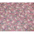 قماش اورجانزا صناعي وردي وردي مع تصميم زهور متعددة الالوان، عرض 110 سم-D19705