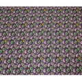 Vibrant Purple and Green Floral Viscose Modal Satin Fabric - 110 cm Width-D19980