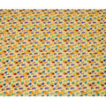 Golden Yellow and Multicolor Abstract Viscose Modal Satin Fabric - 110 cm Width-D19987
