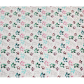 White with Multicolor Leaf Print Viscose Digital Printed Fabric - 110 cm Width-D19992
