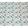 Light Mint with Multicolor Leaf Print Viscose Digital Printed Fabric - 110 cm Width-D19993