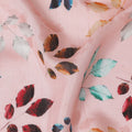 قماش فيسكوز مطبوع رقميًا بطبعة أوراق الشجر متعدد الألوان - عرض 110 سم -D19994