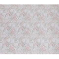 Soft White with Pastel Pink Floral Pure Linen Fabric - 150 cm Width-D19997