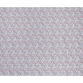 Light Grey with Pink Leaf Print Pure Linen Fabric - 150 cm Width-D19998