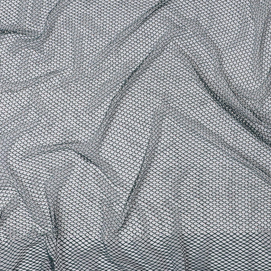 Elegant Deep Teal Stone Embellished Nylon Mesh Fabric, 150cm Width – Perfect for Evening Wear and Decor-D20078