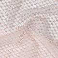 Soft Peach Crystal Embellished Nylon Mesh Tulle Fabric, 150cm Width – Ideal for Bridal and Craft Projects-D20079