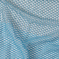 Ocean Blue Crystal Embellished Nylon Mesh Tulle Fabric, 150cm Width – Ideal for Aquatic-Themed Apparel and Décor-D20087