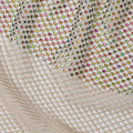 Golden Glow Crystal Embellished Nylon Mesh Tulle Fabric, 150cm Width – Ideal for Luxurious Drapes and Festive Wear-D20089