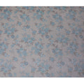 Elegant Light Grey Silk Chiffon Fabric with Blue Floral Prints, 110cm Width – Ideal for Spring Dresses and Blouses-D20099