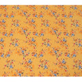 Mustard Yellow Viscose Fabric with Multicolor Floral Digital Print, 110 cm Width-D20631