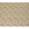 قماش فيسكوز بيج مع طباعة رقمية للزهور باللونين الأبيض والمرجاني، عرض 110 سم - D20634