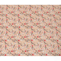 قماش فيسكوز بلون الخوخ مع طباعة رقمية باللونين الأبيض والمرجاني، عرض 110 سم - D20635