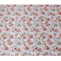 Lilac Floral Pure Silk Satin Fabric - 140 cm Width, Made in Italy-D20723