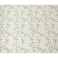 Light Green Floral Pure Silk Satin Fabric - 140 cm Width, Made in Italy-D20727