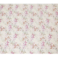 Cream Floral Pure Silk Satin Fabric - 140 cm Width, Made in Italy-D20728 - Regal Fabrics