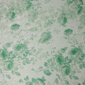 Mint Green Floral Print Pure Silk Satin Fabric, 140 cm Width, Made in Italy -D21162 - Regal Fabrics