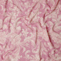 Pink and Ivory Baroque Print Pure Silk Satin Fabric, 140 cm Width, Made in Italy -D21168 - Regal Fabrics