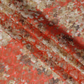 Coral Floral Silk Chiffon Fabric with Metallic Lurex, Width 140 cm, South Korea-D21272