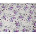 Pearl Grey Floral Silk Satin Fabric with Metallic Accents, Width 140 cm, South Korea-D21287 Regal Fabrics