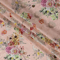 Blush Pink Floral Silk Satin Fabric with Metallic Accents, Width 140 cm, South Korea-D21290 Regal Fabrics