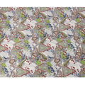 White & Green Paisley Cotton Satin Fabric with Floral Accents – 140 cm Wide-D21949