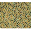 قماش قطني بلون الخردل والأخضر بتصميم نقشة بيزلي - عرض 140 سم - D21970