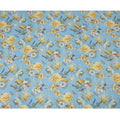 Sky Blue Floral Cotton Voile Fabric with Botanical Print – 140 Cm Wide-D21976