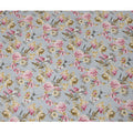 Light Blue Floral Cotton Voile Fabric with Botanical Print – 140 cm Wide-D21978