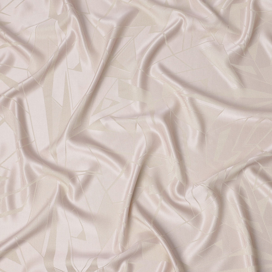 Light Pink Pure Silk Satin Fabric with Film Metallic, Width 110 Cms, South Korea-D22067