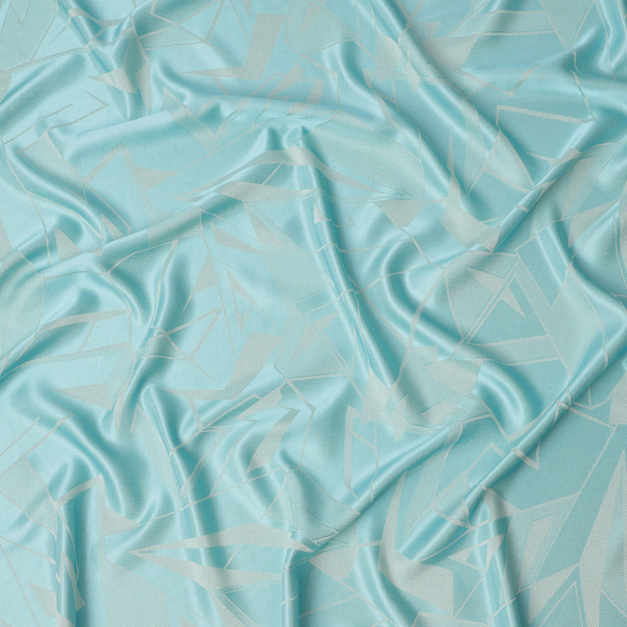 قماش ساتان حريري نقي أزرق مائي مع طبقة معدنية، عرض 110 سم، كوريا الجنوبية - D22068