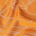 Golden Orange Pure Silk Satin Fabric with Film Metallic, Width 110 Cms, South Korea-D22071