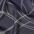 Dark Navy Pure Silk Satin Fabric with Film Metallic, Width 110 Cms, South Korea-D22072