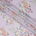 Lavender Pure Silk Satin Fabric, Width 140 Cms, South Korea-D22077