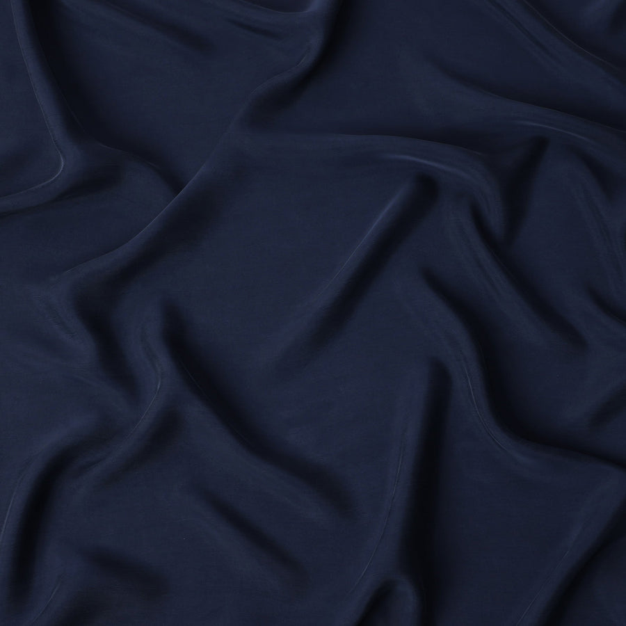 قماش كوبرو مستدام سادة أزرق داكن - عرض 140 سم - قماش بيمبيرج فاخر من اليابان - D22192
