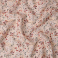قماش كتان مخلوط بطبعة زهور الخوخ - عرض 140 سم - قماش هندي فاخر - D22201