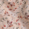 قماش كتان مخلوط بطبعة زهور الخوخ - عرض 140 سم - قماش هندي فاخر - D22201